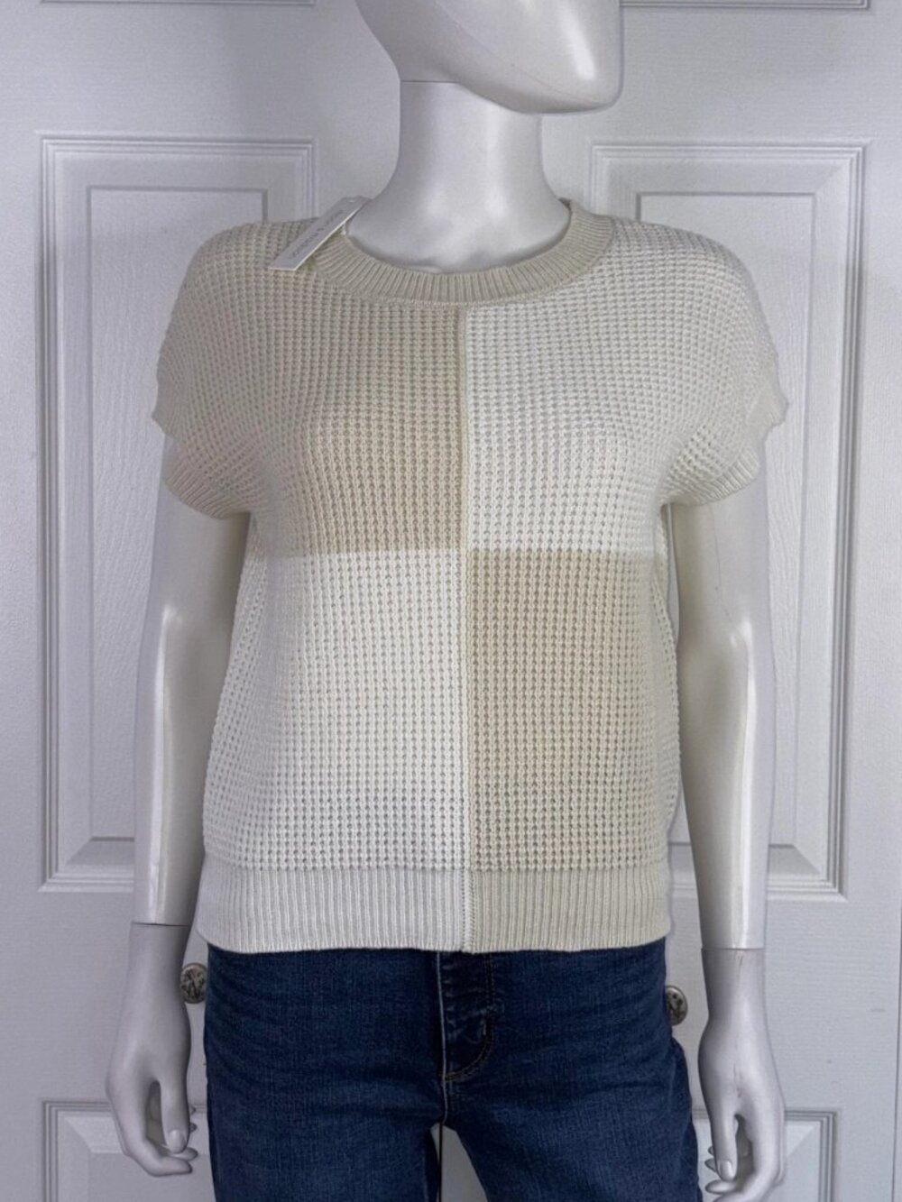 MOON & MADISON women's short-sleeved knit sweater XS